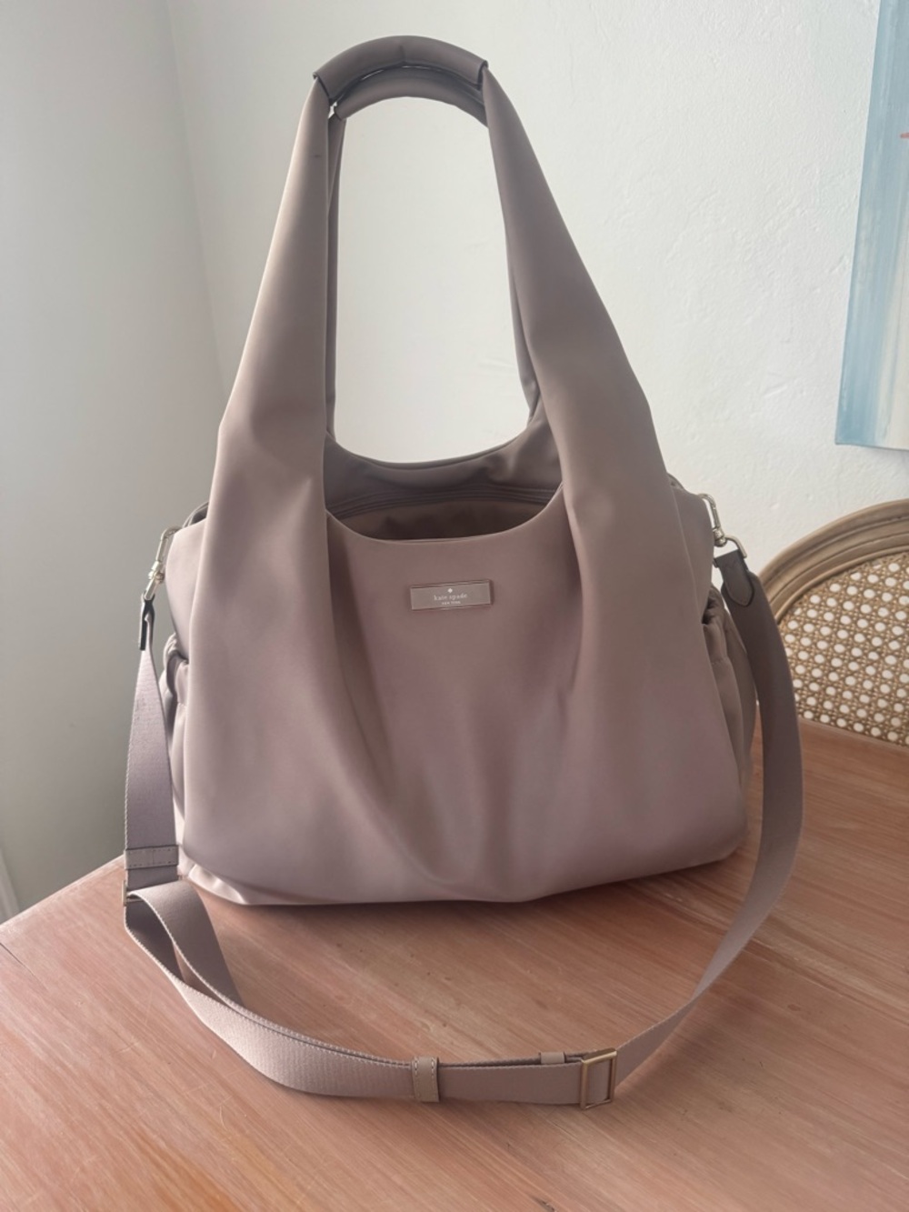 Kate Spade Diaper Bag in Taupe